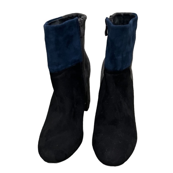 Prima Riga Gray Black Blue Color Block Ankle Boots Size 41 Women’s - Picture 3 of 8